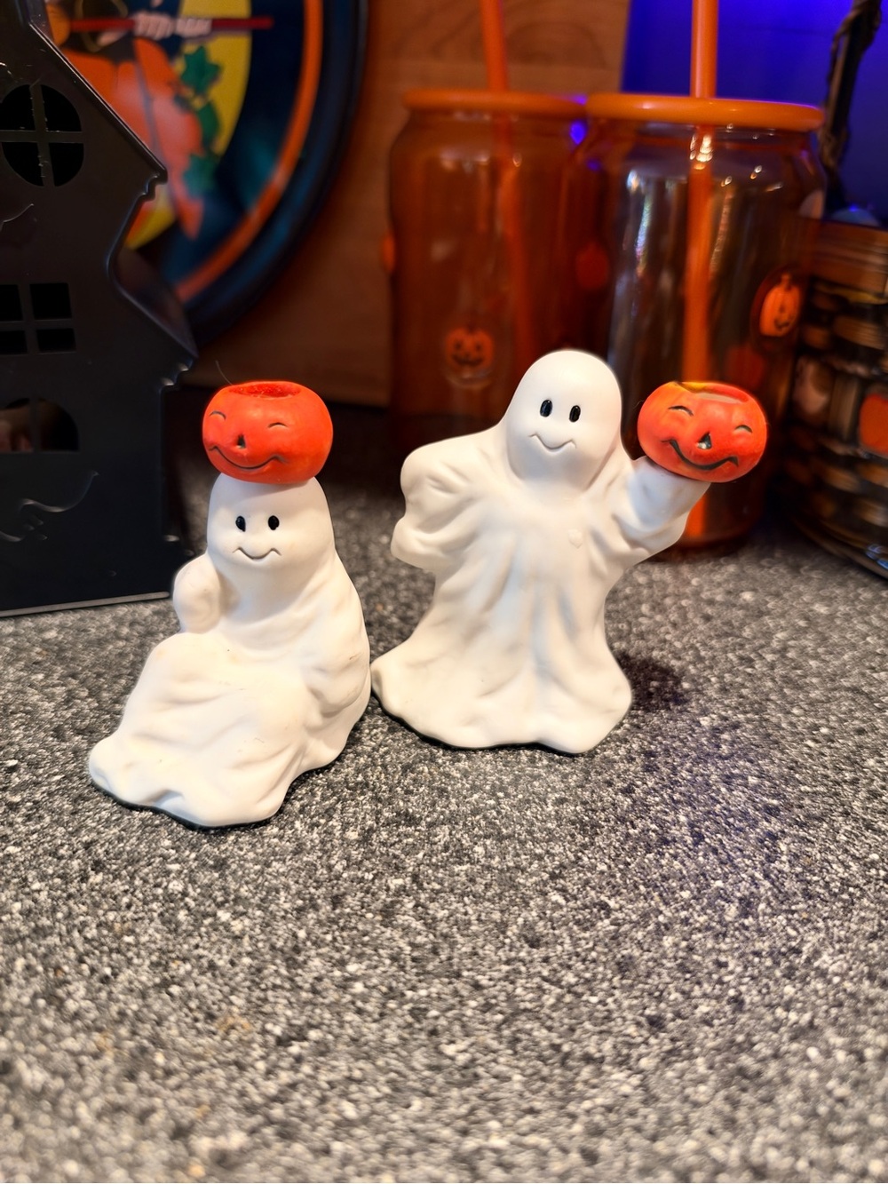 Celebrations by Sivestri vintage ceramic ghost figurines